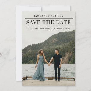 Reserve A Data Foto de Casamento Simples Moderna