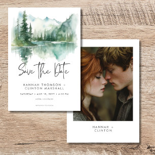 Reserve A Data Foto de Cena de Água do Lago Rustic Mountain