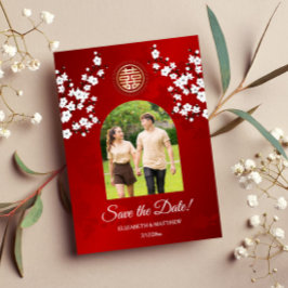 Reserve A Data Foto de Felicidade Dupla do Casamento Chinês