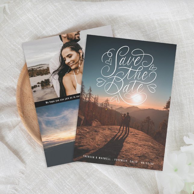 Reserve A Data Foto de Lettering Hearts (Criador carregado)