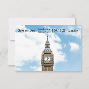 Reserve A Data Foto de Londres - 3x5 Salvar a Data
