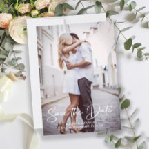 Foto de noivado de casamento moderno manuscrita