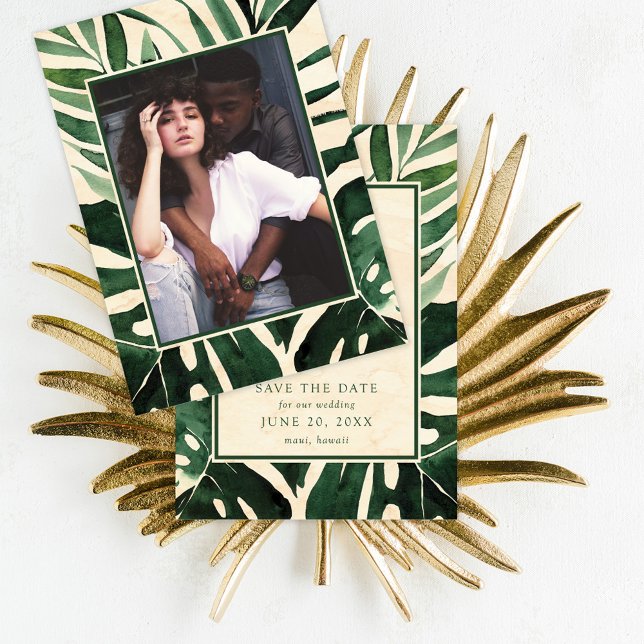 Reserve A Data Foto De Palma Tropical Moderna Salva A Data (Criador carregado)