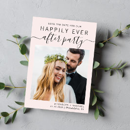 Reserve A Data Foto de Recepção de casamento moderna rosa