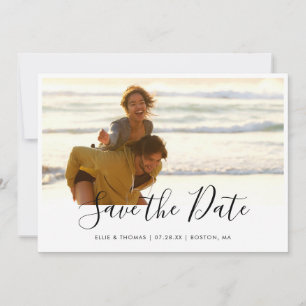 Reserve A Data Foto de Roteiro Simples e Elegante
