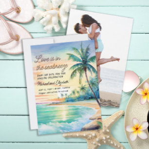 Reserve A Data Foto de Salvar Data de Casamento Praia Tropical