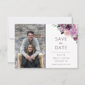 Reserve A Data Foto de Sangria e Rosas Malva Save the Date |
