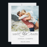 Reserve A Data Foto de Script Elegante<br><div class="desc">Script de caligrafia elegante,  foto moderna,  salve o cartão de aviso de data.</div>