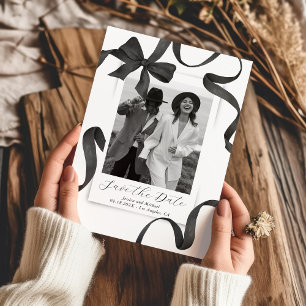 Reserve A Data Foto do Arco preto Elegante