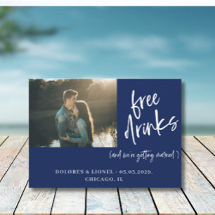 Reserve A Data Foto do Casal Azul Casamento Save the date
