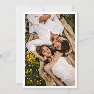 Reserve A Data Foto do casal para Vellum Overlay Wedding Flat