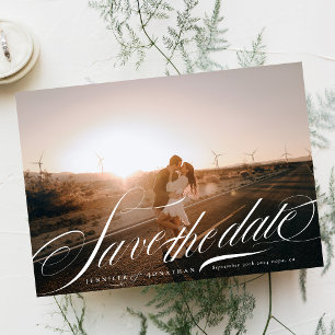 Reserve A Data Foto do código QR da caligrafia branca elegante fo