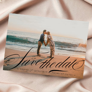 Reserve A Data Foto do código QR da caligrafia negra elegante for