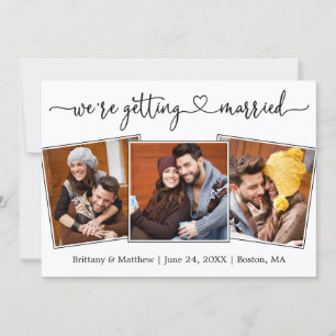 Reserve A Data Foto do Coração 3 da Caligrafia Moderna Casando