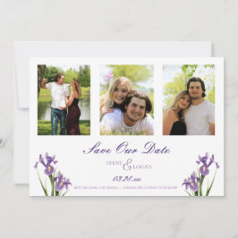 Reserve A Data Foto do Jardim Íris Roxo Salvar a Data