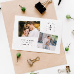 Reserve A Data Foto do Monograma do Arch Moderno Salvar a Data<br><div class="desc">Imagem do Monograma de Arca Moderna Preta e Branca Salve a Data com um design minimalista,  coloque suas iniciais e detalhes e carregue duas fotos. A parte traseira da placa apresenta um plano de fundo de padrão de grade.</div>