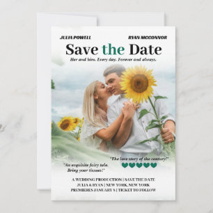 Reserve A Data Foto do Poster Romcom Personalizado Salvar a Data