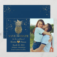 Foto Dourada de abacaxi azul clássico