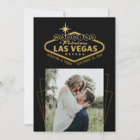 Foto Dourada de Casamento de Destino de Las Vegas