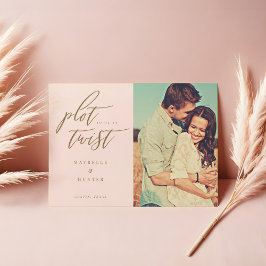 Reserve A Data Foto e caligrafia mínima moderna do Plot Twist