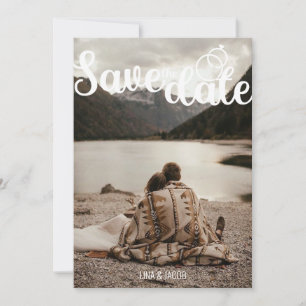 Reserve A Data Foto Elegante – Layout Dividido com Script Moderno