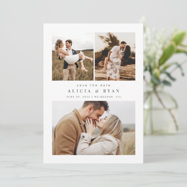 Reserve A Data Foto Elegante Limpa (Em pé/Frente)