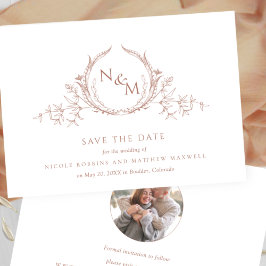 Reserve A Data Foto: Elegante Terracotta Monograma Wedding