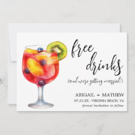 Reserve A Data Foto engraçada de bebida coquetel Sangria Casament