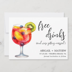 Reserve A Data Foto engraçada de bebida coquetel Sangria Casament