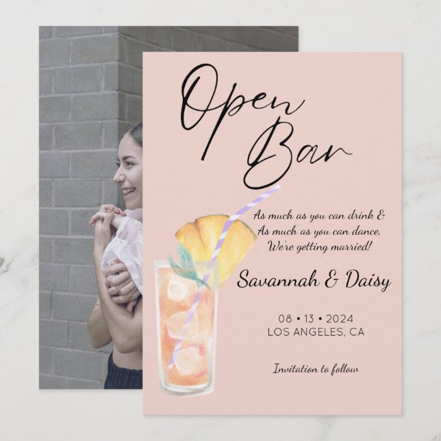 Reserve A Data Foto engraçada laranja moderna (Frente/Verso)