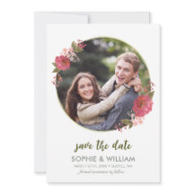 Foto Floral de Cor d'Água Púrpura Salvar a Data