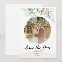 Reserve A Data Foto Floral Personalizada