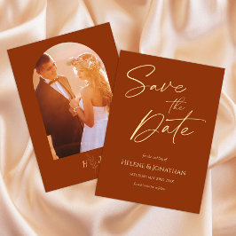 Reserve A Data Foto Laranja Queimada Casamento Moderno Salva A Da