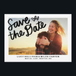 Reserve A Data Foto manuscrita Salva o quadro de data<br><div class="desc">Whimsical e na moda salvam o anúncio de data com foto gravada manualmente,  salve a data no script,  um quadro elegante e um padrão riscado.</div>