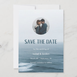 Reserve A Data Foto mínima de casamento em praia Salvar a data