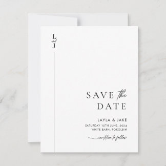 Reserve A Data Foto mínima em preto e branco Salvar a data