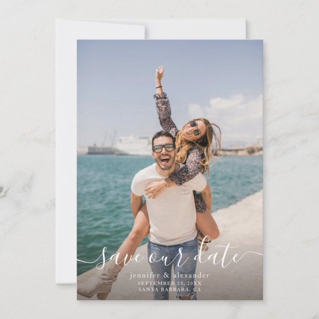 Reserve A Data Foto mínima para salvar a data (Frente)