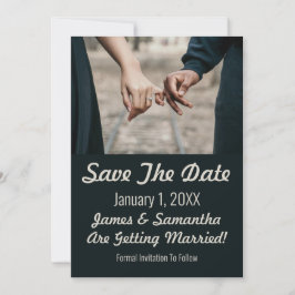Reserve A Data Foto Minimalista de Mãos Dadas Save The Date