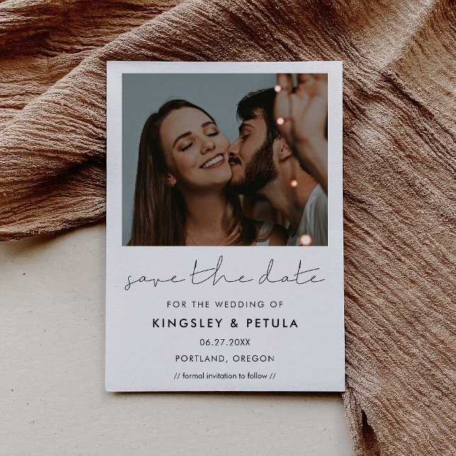 Reserve A Data Foto minimalista manuscrita para Save the date (Handwritten minimalist Save the date photo)