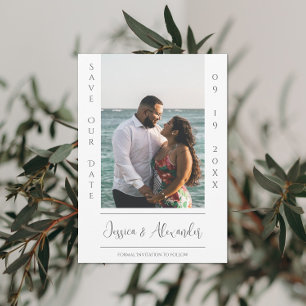 Reserve A Data Foto minimalista White Save Date