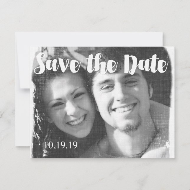Reserve A Data Foto Moderna Casamento Salve a Data (Frente)
