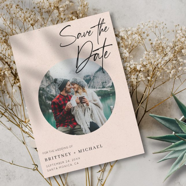 Reserve A Data Foto moderna cor-de-rosa (Criador carregado)