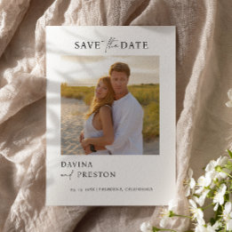 Reserve A Data Foto Moderna de Script Contemporâneo Salvar a data