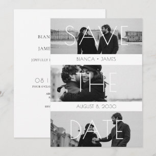 Reserve A Data Foto moderna minimalista de casamento belos moment