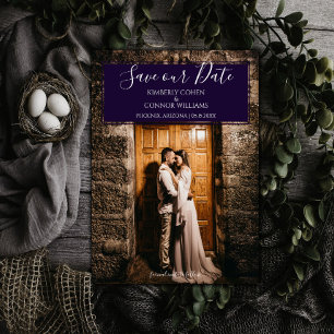 Reserve A Data Foto Moderna Salva a Data   Roxo