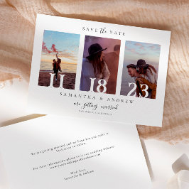 Reserve A Data Foto Moderno Save the Date Minimalista Frente/Vers