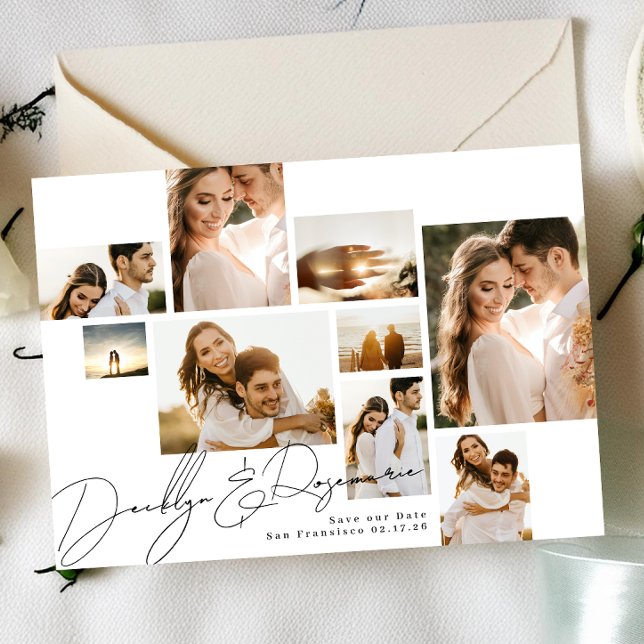 Reserve A Data Foto Múltipla de Código Qr Personalizável de Colag (Criador carregado)