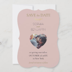 Reserve A Data Foto Personalizada, Casamento Simples E Minimalist
