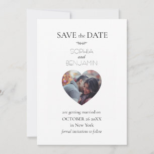 Reserve A Data Foto Personalizada, Casamento Simples E Minimalist