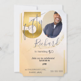 Reserve A Data foto personalizada customizada 50º aniversário